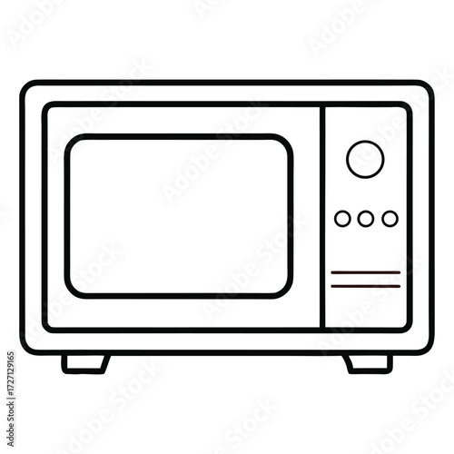 microwave oven vector illustration