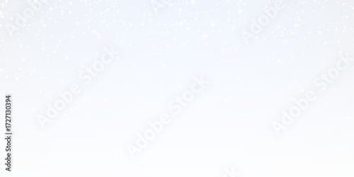 A beautiful, serene backdrop of gently falling snowflakes against a vibrant and clear blue sky above
