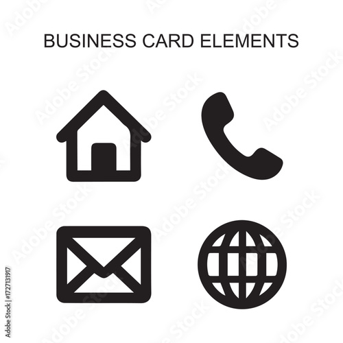 Business card elements