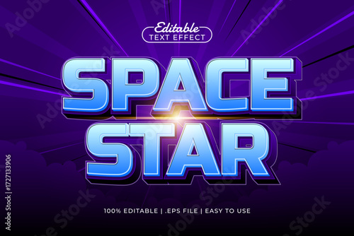 space star editable text effect