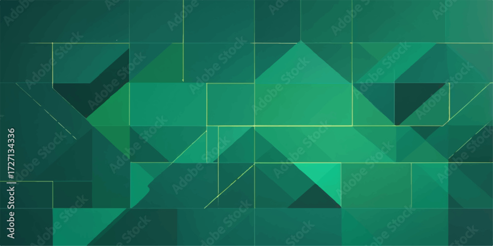 Obraz premium Geometric vector pattern with seamless blue and green triangle mosaic texture for stylish art design backdrop illustration