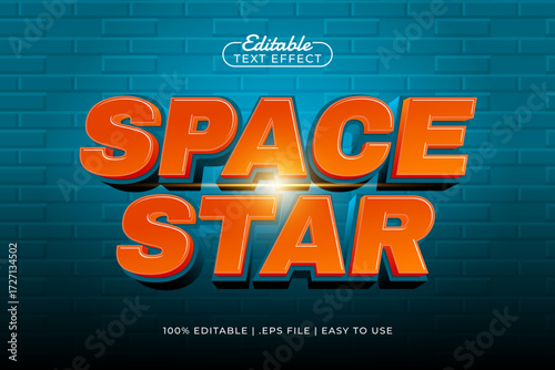 space star editable text effect