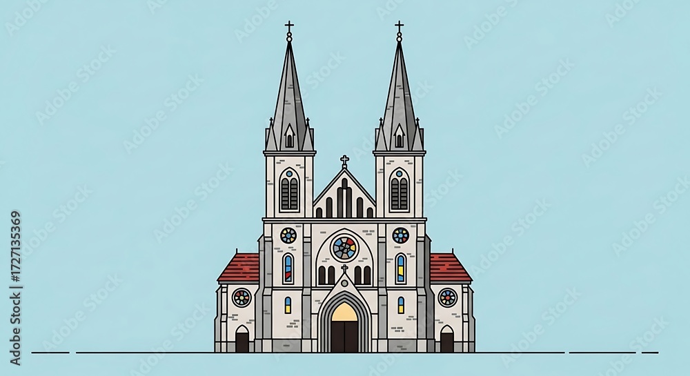 Fototapeta premium Cathedral Facade. (1)