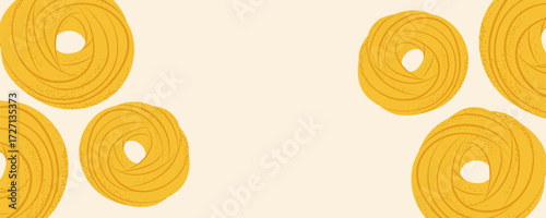 Fettuccine pasta banner with copy space, perfect for social media, menus, or event promotion.
