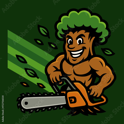 man with chainsaw