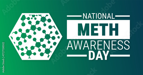 national meth awareness day background, banner, card or poster design template is observed every year during November, to raise awareness about the mission. Vector illustration.