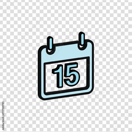 Medical calendar icon PNG with transparent background, representing appointment schedule, patient visits, and hospital planning.