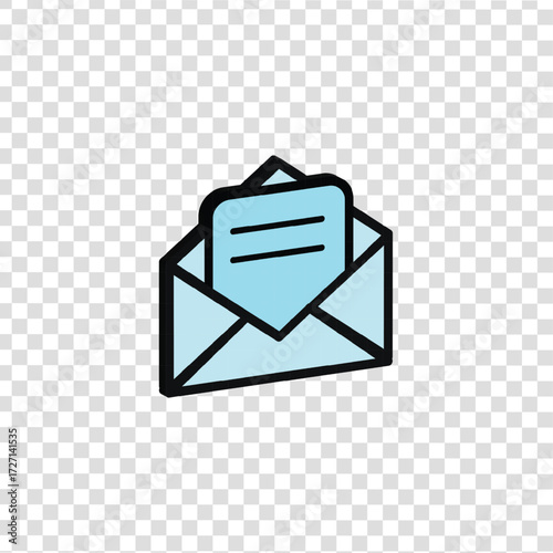 Medical communication icon PNG with transparent background, representing hospital mail, patient information, and healthcare correspondence.