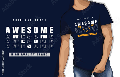 Awesome Typography Graphic Streetwear T-shirt Design for Urban Modern Fashion Apparel
