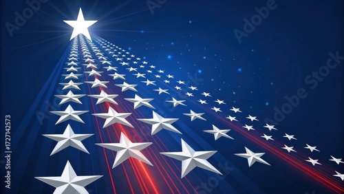 American dream shining bright with stars