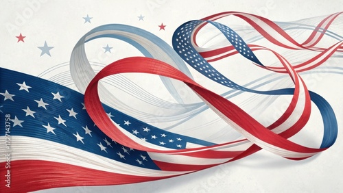 Celebrate USA pride with vibrant patriotic ribbons