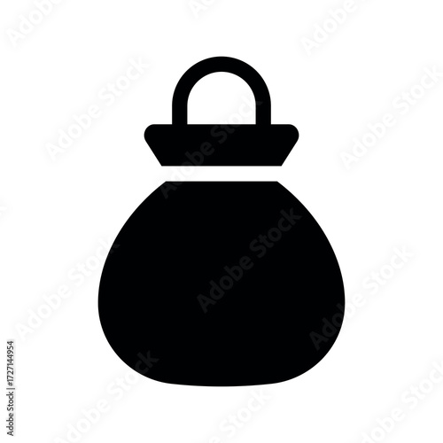 An illustration of a black icon of a newborn product on a white background