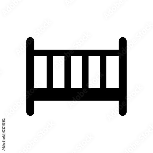 An illustration of a black icon of a newborn product on a white background