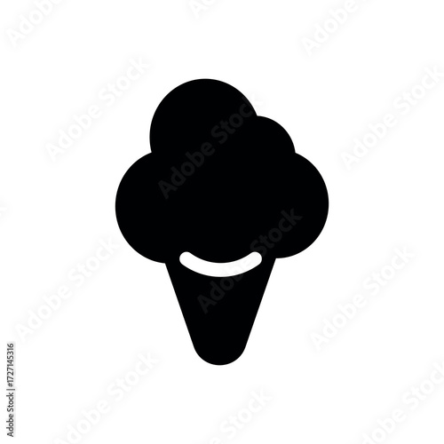 An illustration of a black icon of a newborn product on a white background