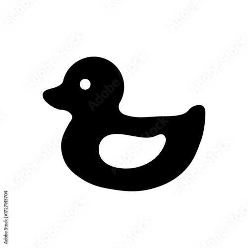 An illustration of a black icon of a newborn product on a white background