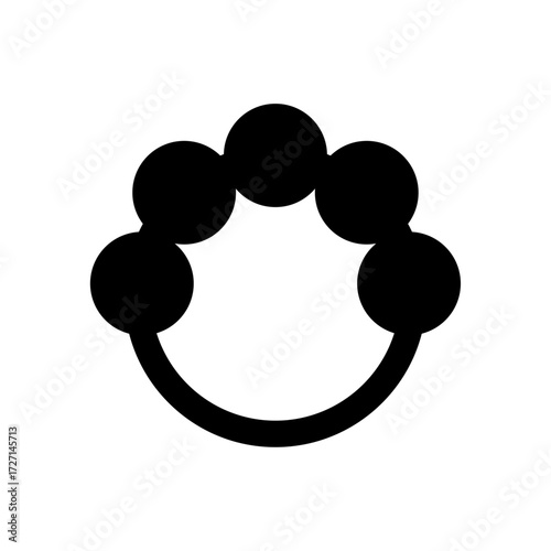 An illustration of a black icon of a newborn product on a white background