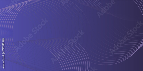 Abstract blue glowing geometric lines on dark blue background. Modern shiny blue circle lines pattern. Futuristic technology concept. Suit for cover, poster,