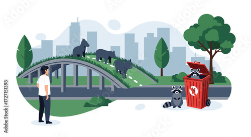 Urban wildlife coexistence with humans and nature.
