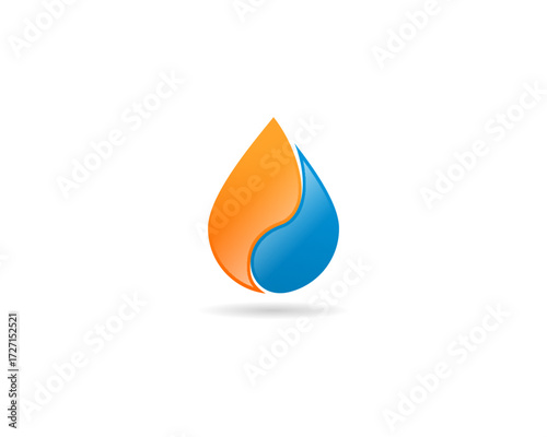 water and gas logo design