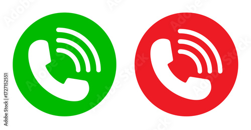 Canvastavla Phone call icon accept and decline