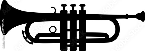 trumpet icon flat vector icon
