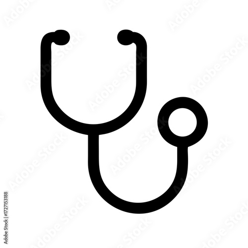 An isolated stethoscope on a white background is essential medical equipment for doctor's health care and heart examination