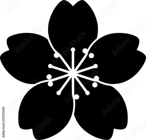 sakura icon flat vector icon
