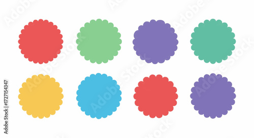 A vibrant arrangement of colorful circles on a plain background
