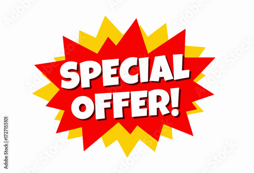 Bright and Bold Promotional Graphic Featuring Eye-Catching Colors and Dynamic Typography Highlighting an Attention-Grabbing Special Offer Announcement