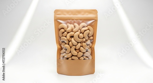 Stand- Up Pouch Bag Filled with Cashew Nuts cashews