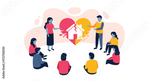 Group Therapy Session for Relationship and Family Issues.