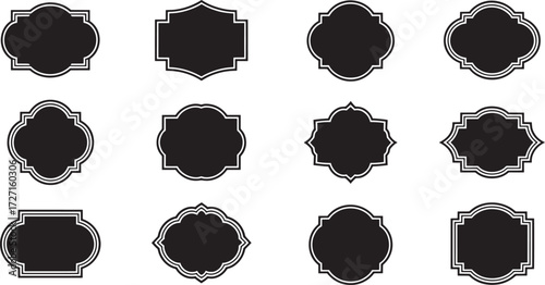 Classic Vector Labels & Frames Set: Vintage Decorative Borders and Badges


