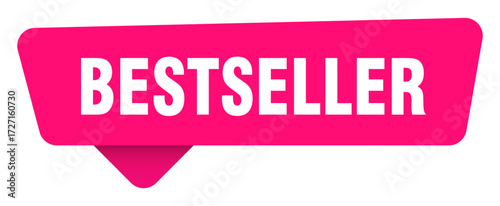 bestseller magenta sticker isolated on transpatent background. bestseller sign