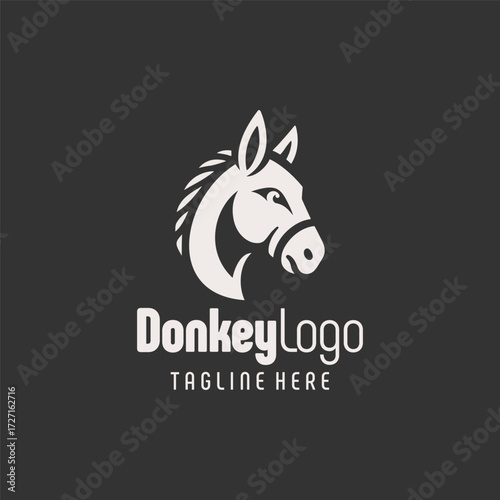 Quadro su tela Timeless Donkey Identity Logo Design