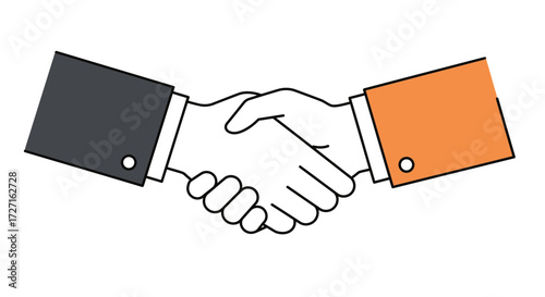 Professional handshake illustration for business partnerships and agreements