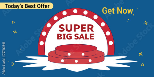 Announcing today's best offer super big sale, get ready for amazing deals now, it's time to shop for your favorite products today