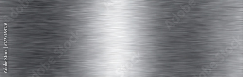 Smooth metallic surface illuminated in bright light, showcasing reflections and texture with subtle gradients, ideal for design