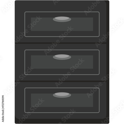 Chest of drawers furniture object vector icon