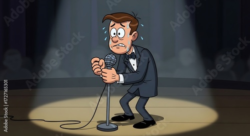 Stage Fright Cartoon. (2)