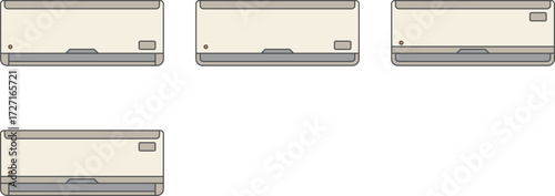 Set of air conditioner illustration