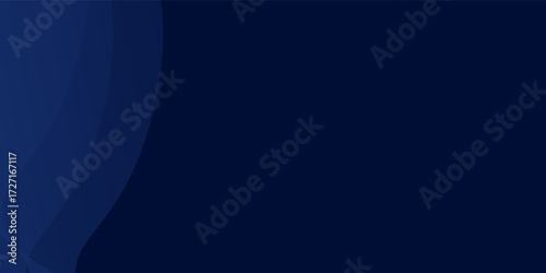 Estetik dark blue abstract background featuring smooth, flowing wavy shapes, ideal for technology, business, or creative design modern