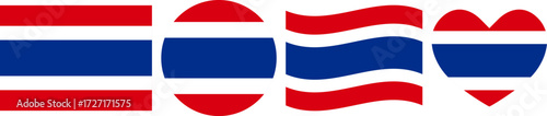 Thailand flag illustrator country flags symbol National Collection International  Set