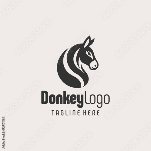 Unique Black White Donkey Drawing