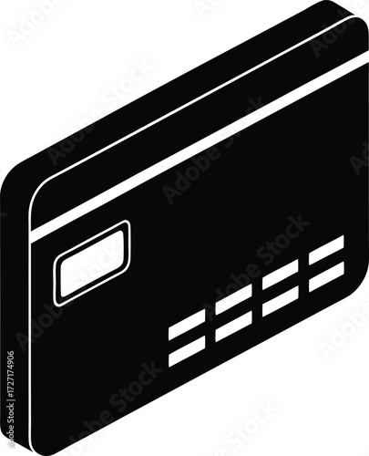  debit card with chip on white .eps