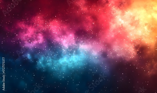 Colorful galaxy background with stars and nebula for space themed design and wallpaper use
