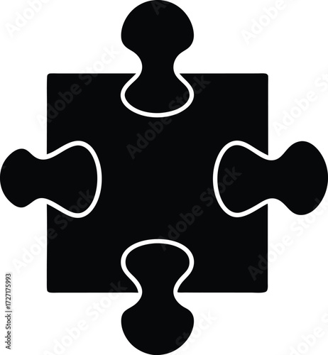  puzzle piece business fit on white .eps