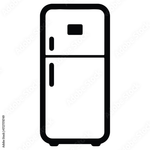 Refrigerator Icon Simple Modern Design for Food Storage and Preservation