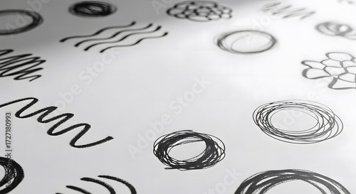 Abstract sketch patterns: Exploring a collection of hand-drawn doodles and scribbles.