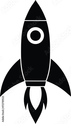  rocket icon startup launch on white .eps