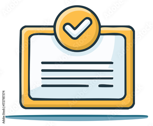 Approved Document with Checkmark Symbol